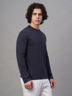 Men’s Cotton Bamboo Elastane Slim Fit T-Shirt Navy