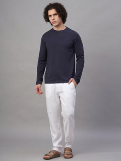 Men’s Cotton Bamboo Elastane Slim Fit T-Shirt Navy