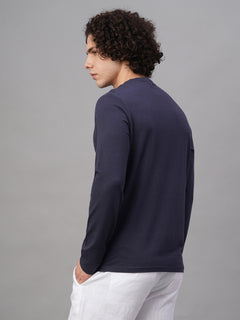 Men’s Cotton Bamboo Elastane Slim Fit T-Shirt Navy