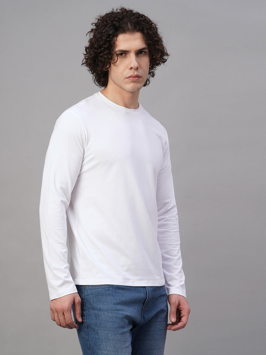 Men's Cotton Bamboo Elastane Slim Fit Tshirt White