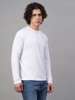 Men's Cotton Bamboo Elastane Slim Fit Tshirt White