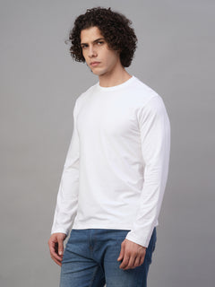 Men's Cotton Bamboo Elastane Slim Fit Tshirt White