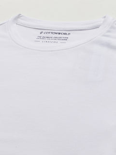 Men's Cotton Bamboo Elastane Slim Fit Tshirt White