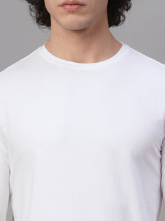 Men's Cotton Bamboo Elastane Slim Fit Tshirt White