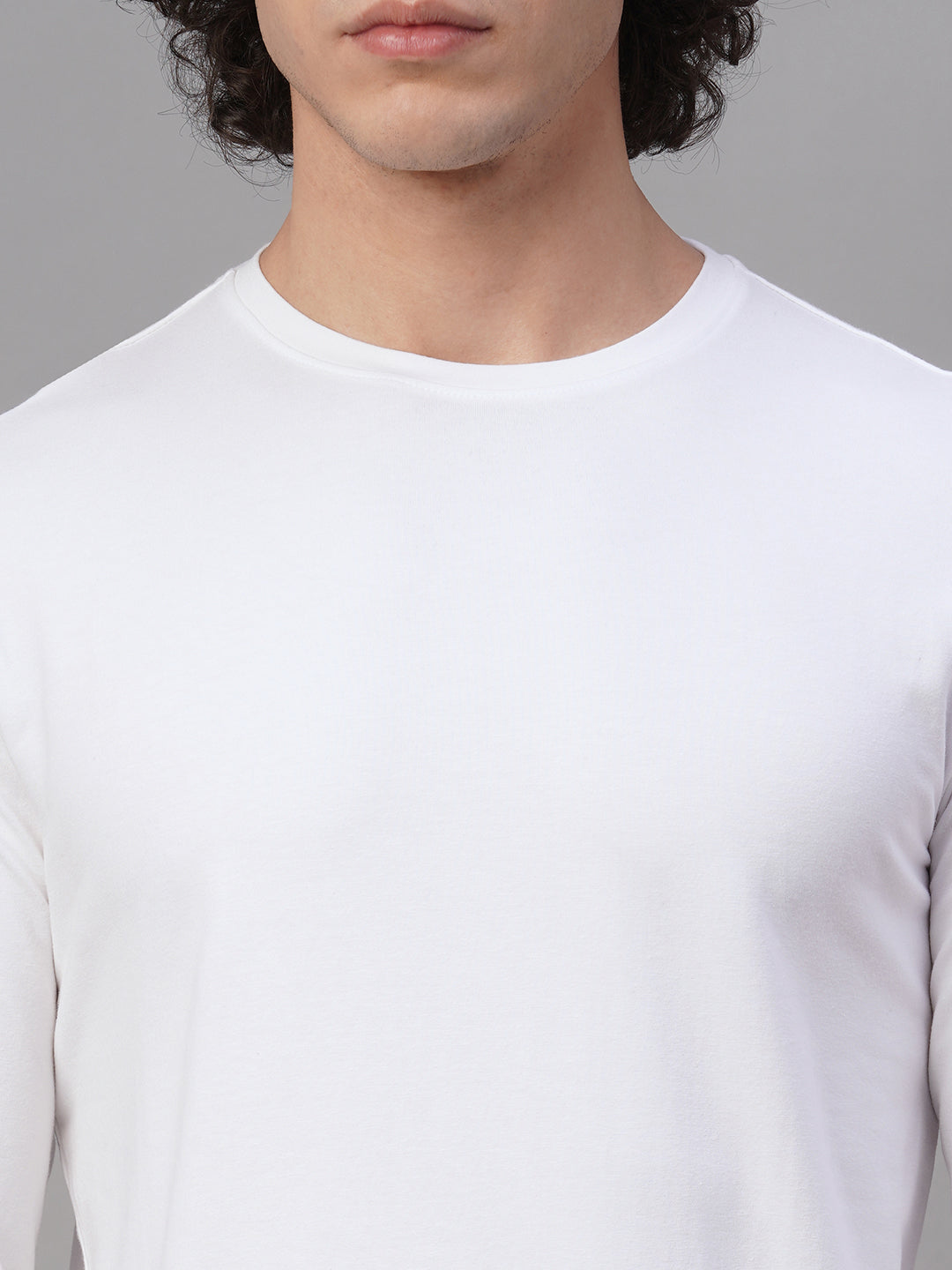 Men's Cotton Bamboo Elastane Slim Fit Tshirt White