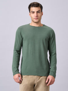 Men's Cotton Bamboo Elastane Regular Fit T-shirt Olive