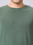 Men's Cotton Bamboo Elastane Regular Fit T-shirt Olive