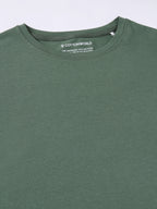 Men's Cotton Bamboo Elastane Regular Fit T-shirt Olive