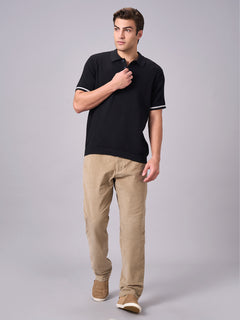 Men’s Cotton Regular Fit Polo T-Shirt Black