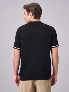 Men’s Cotton Regular Fit Polo T-Shirt Black