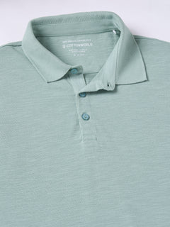 Men’s Organic Cotton Regular Fit Half Sleeve Polo T-Shirt Green