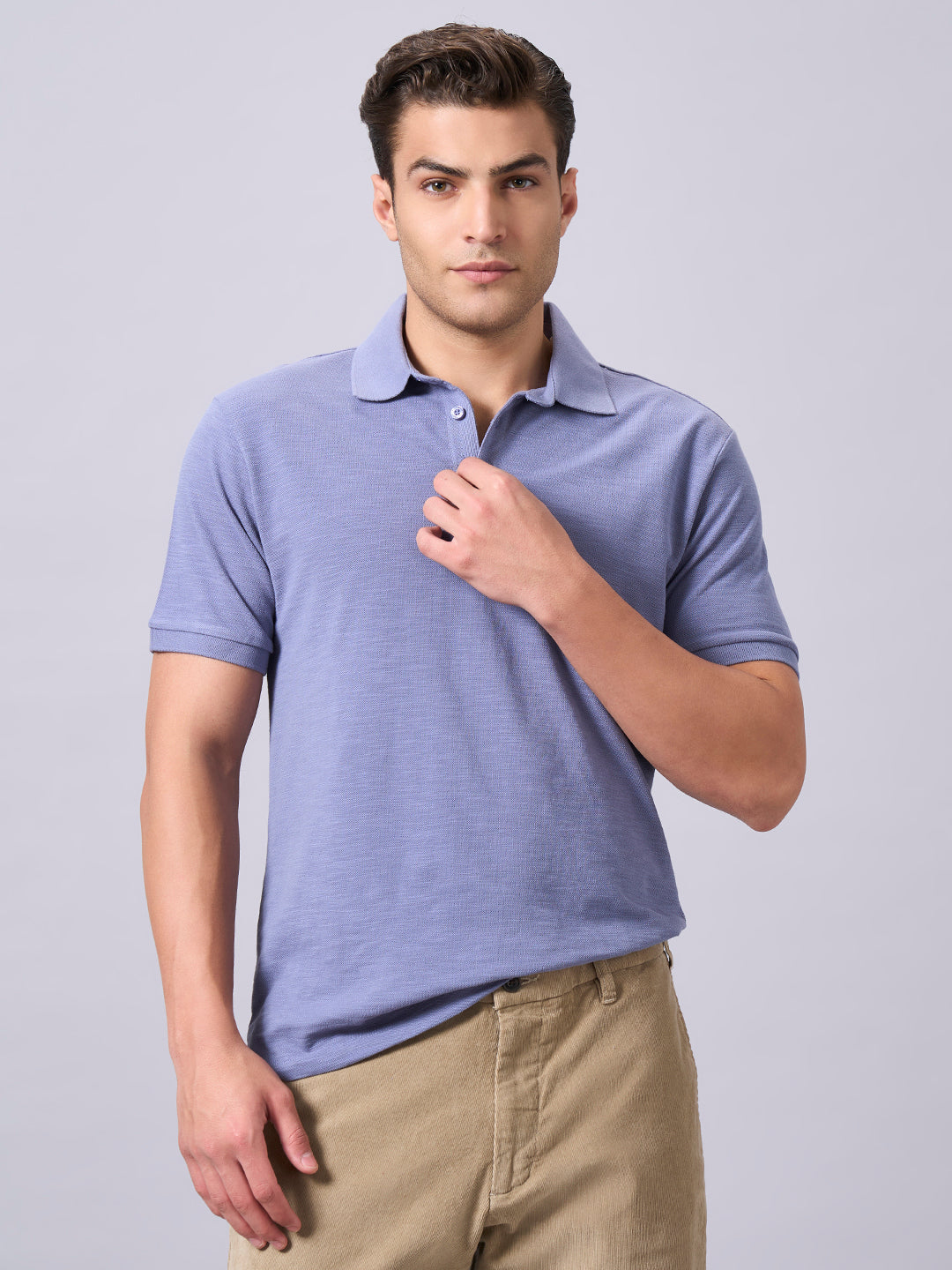 Men's Lavender 100% Organic Cotton Regular Fit Tshirt