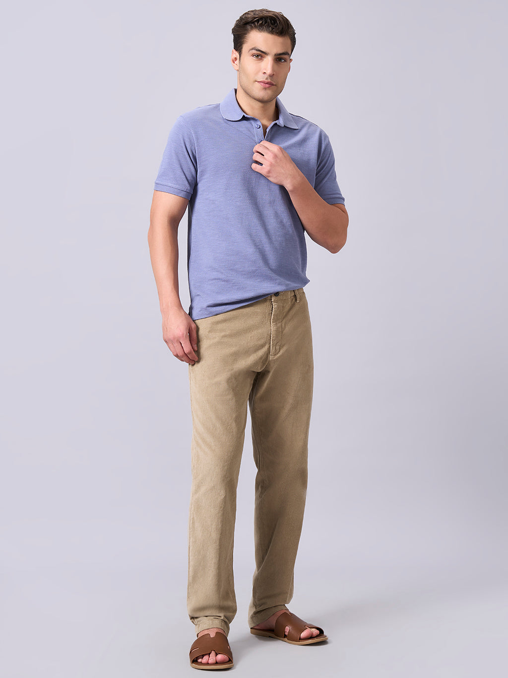 Men's 100% Organic Cotton Regular Fit Tshirt Lavender