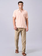 Men's 100% Organic Cotton Regular Fit Tshirt Peach