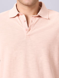 Men’s Organic Cotton Regular Fit T-Shirt Peach