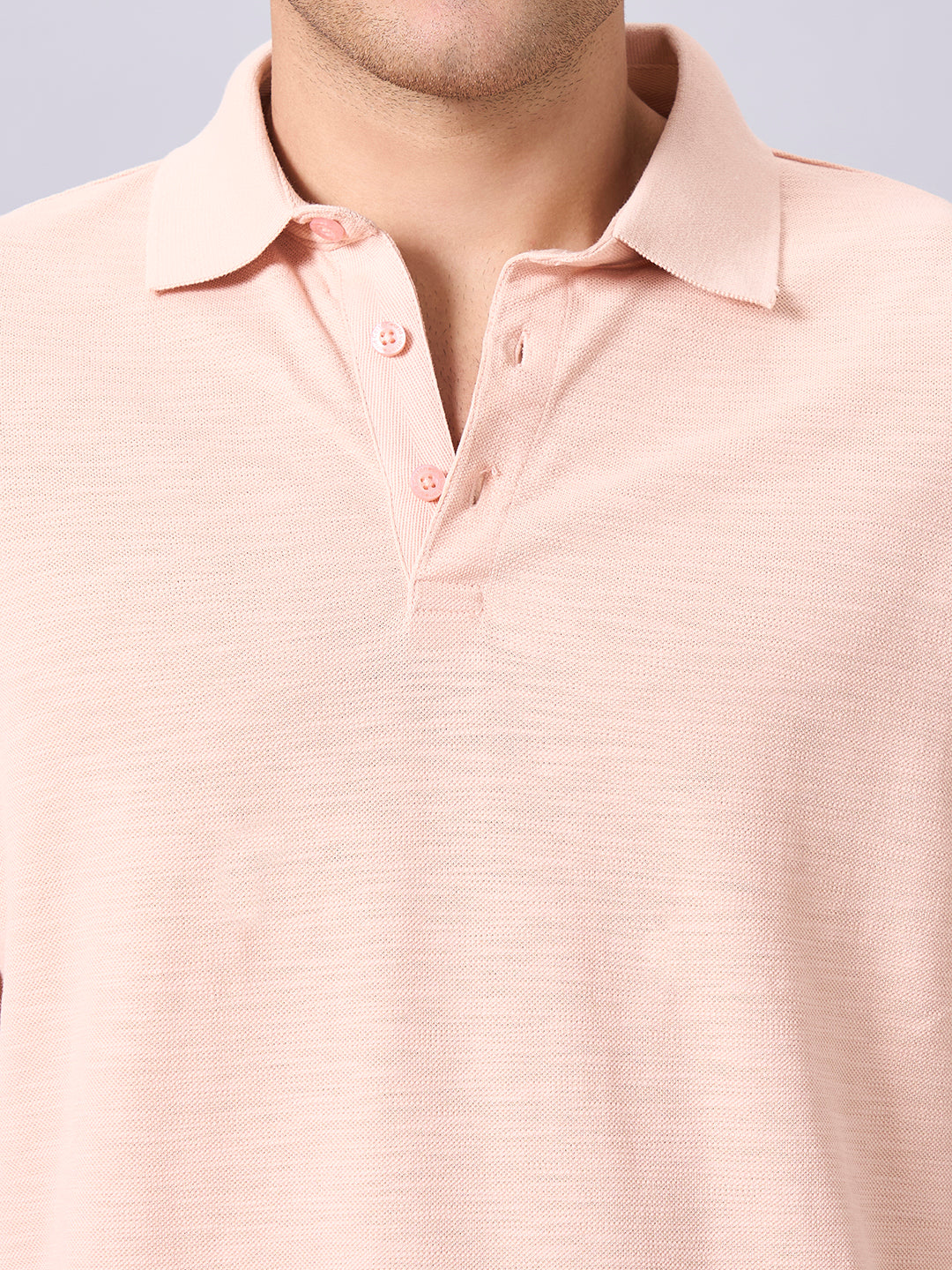 Men's 100% Organic Cotton Regular Fit Tshirt Peach