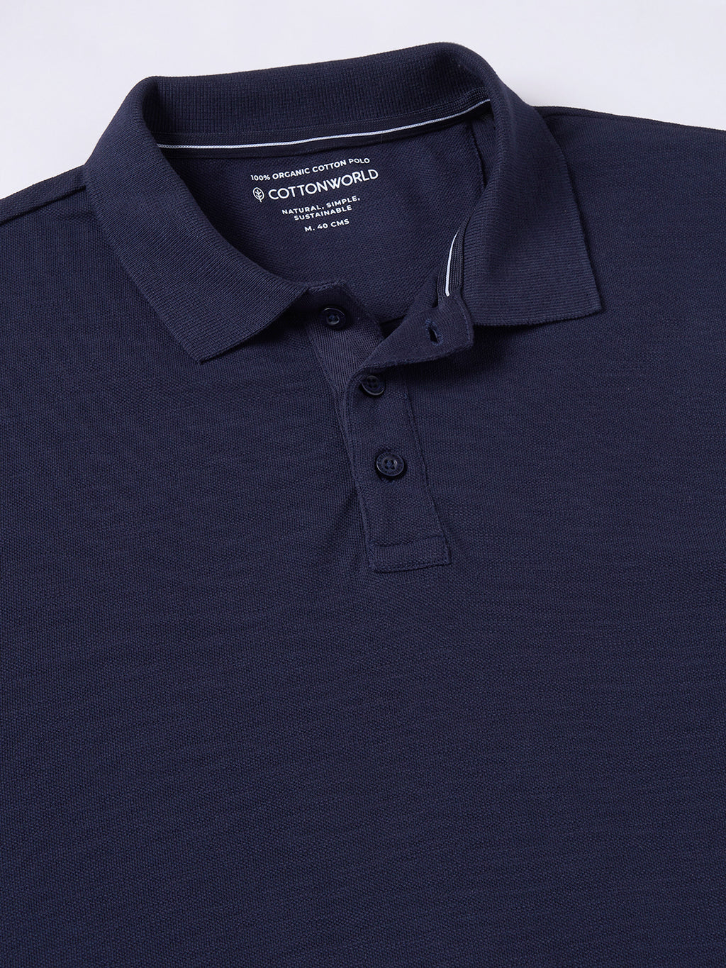 Men's Navy 100% Organic Cotton Regular Fit Tshirt