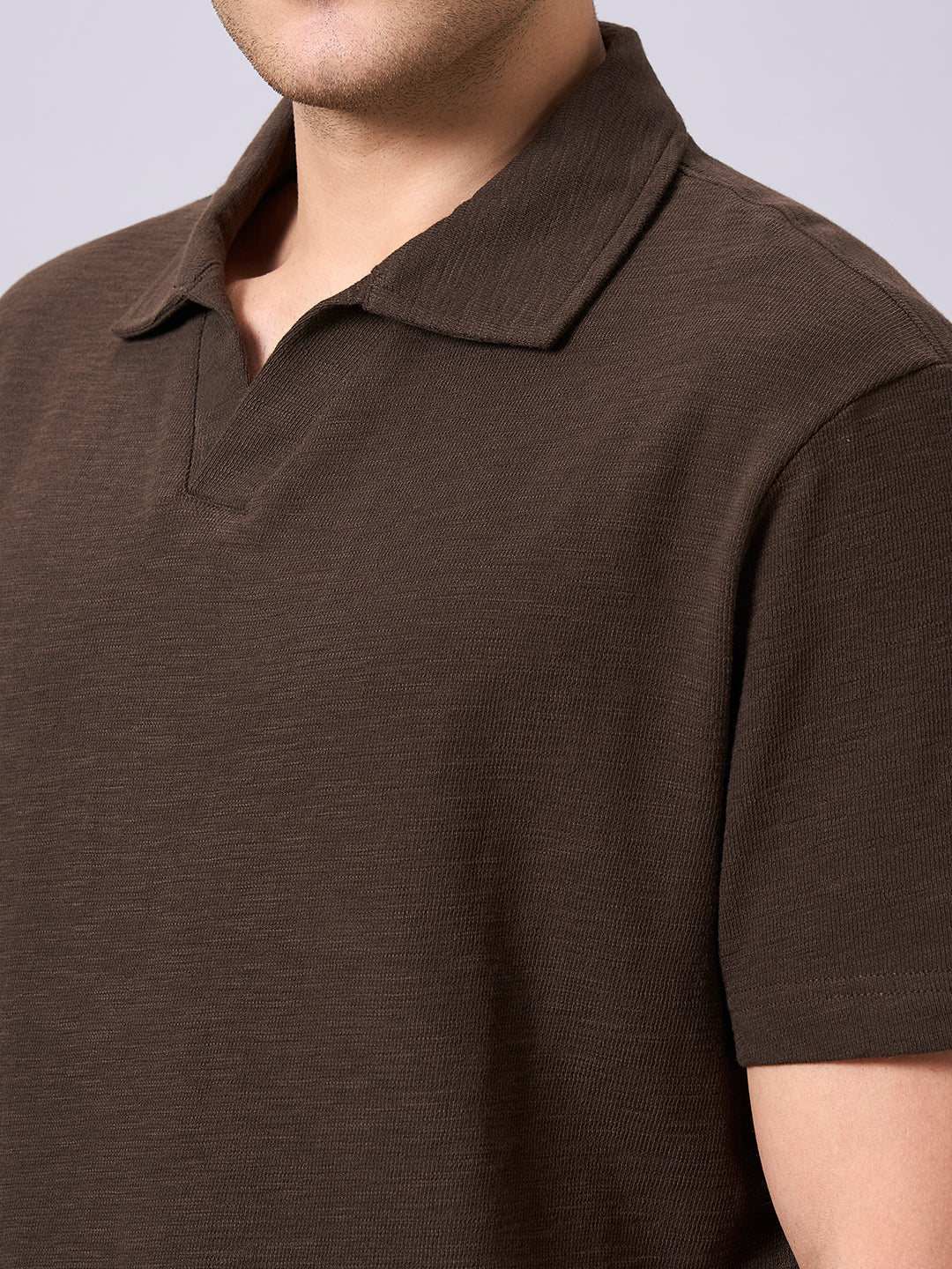 Men's Brown 100% Organic Cotton Relax Fit Tshirt