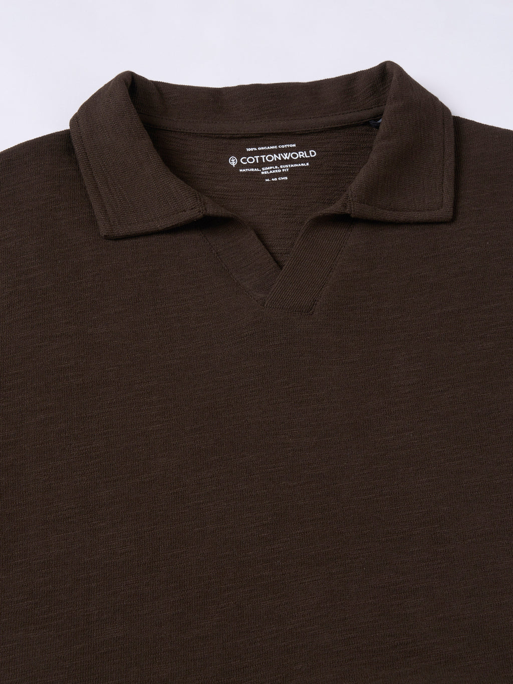 Men's Brown 100% Organic Cotton Relax Fit Tshirt