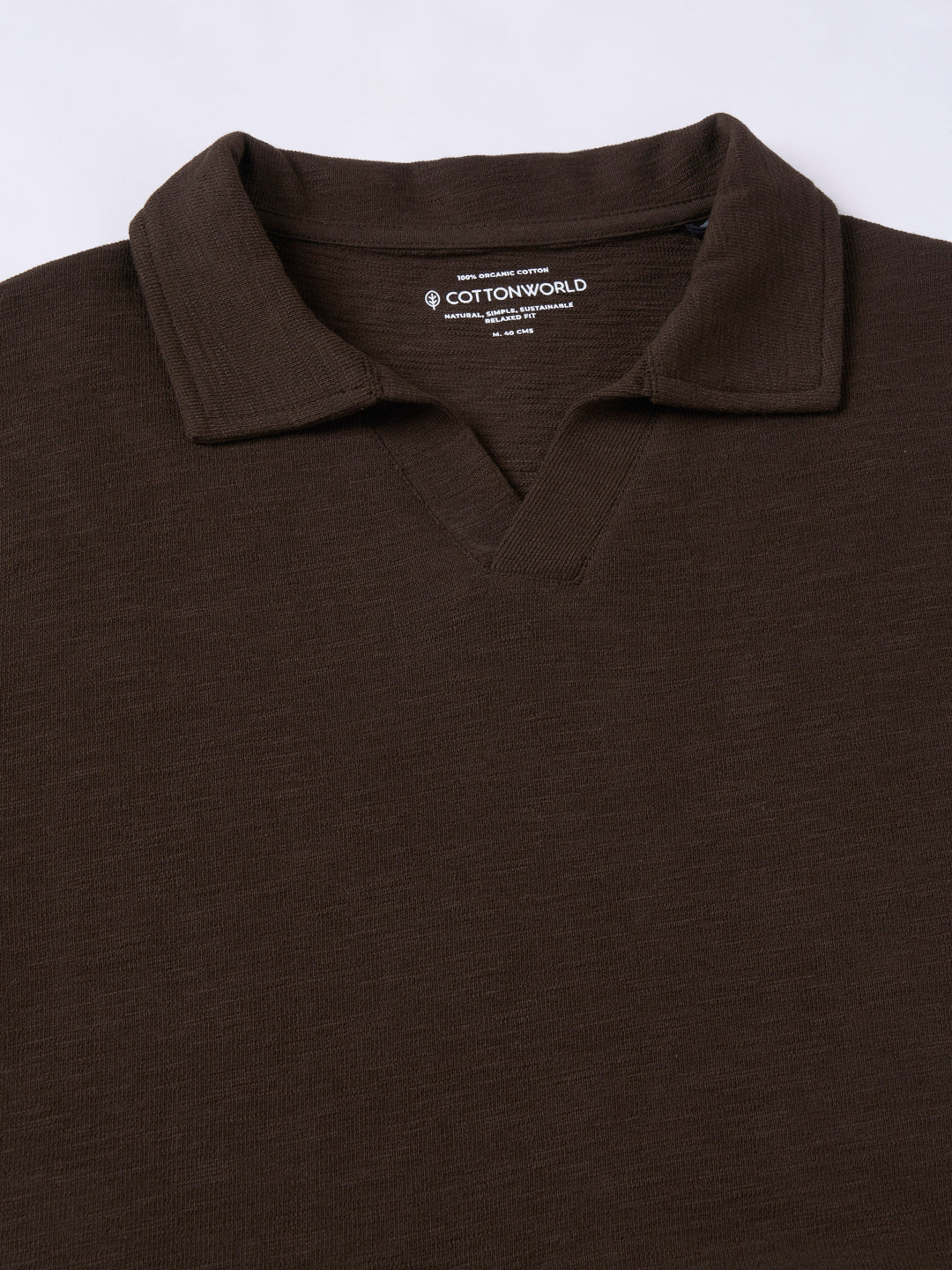 Men's Brown 100% Organic Cotton Relax Fit Tshirt