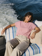 Women's Pink 100% Organic Cotton Regular Fit Tshirt