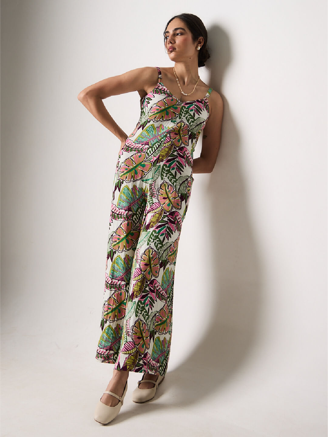 Women's Multi 100% Cotton Regular Fit Jumpsuit