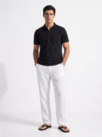Men's Black Cotton Elastane Slim Fit Tshirt