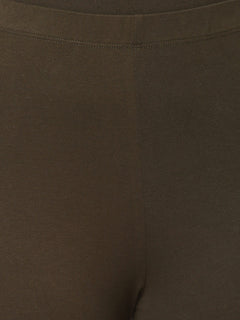 Women’s Cotton Elastane Slim Fit Tights Olive