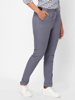 Women’s Cotton Slim Fit Pant Blue